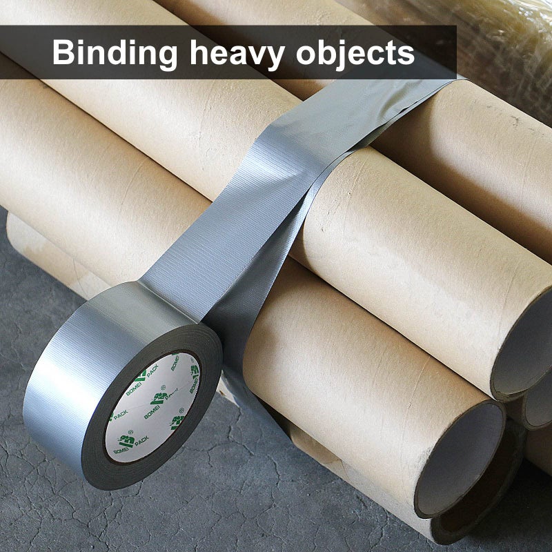 BOMEI PACK 2 Pack Duct Tape Heavy Duty,9 Mil Thickness,2 Inches x 30 Yards,Strong Industrial Strength,Flexible,No Residue,Waterproof and Tear by Hand,Multi-Use for Indoor & Outdoor Repairs (Silver) - Image 5